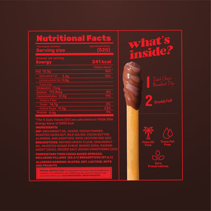 Dark Chocolate Hazelnut Dibs - Pack of 4